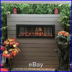 Touchstone 50 Sideline Outdoor Electric Fireplace With Black Frame