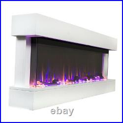 Touchstone 50'' White Electric Fireplace Chesmont Wall Mount Mantel 80033