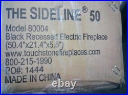 Touchstone 80004 The Sideline 50 50 Recessed Electric Fireplace 5k BTU 120v New