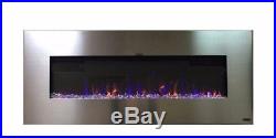 Touchstone 80024 AudioFlare Stainless Recessed Electric Fireplace, 50