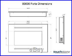 Touchstone Forte In-Wall Recessed Electric Fireplace 40 wide 80006