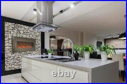 Touchstone Onyx 50 Stainless Steel Wall Mounted Electric Fireplace