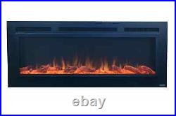 Touchstone Recessed Electric Fireplace Sideline Steel 50 80013