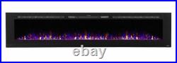 Touchstone Sideline 100 Recessed Mounted Electric Fireplace Black