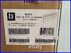 Touchstone Sideline 50 Black Recessed Electric Fireplace NEW & Tested