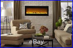 Touchstone Sideline 50 Wide (Wall inset design) Wall Mounted Electric Fireplace