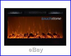 Touchstone black 36 Sideline36 wall electric fireplace. Recess or hang. FREE SH