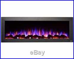 Touchstone black 50 Outdoor Sideline wall electric fireplace. Recess or hang