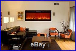 Touchstone black 50 Sideline wall electric fireplace. Recess or hang. FREE SH