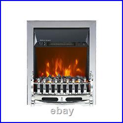 Truflame Led Silver Electric Fire Inset Freestanding With Coals Traditional
