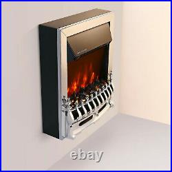 Truflame Led Silver Electric Fire Inset Freestanding With Coals Traditional