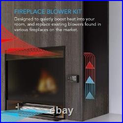 Universal Quiet Fireplace Blower Fan Kit Smart Controller, High Velocity 10