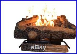 Ventless Propane Gas Fireplace Logs Heater Heating Emberglow Oakwood OVT22LP