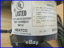 Vintage Heatco Blower Fan Masonary Fireplace Accessory Heat Exchanger READ