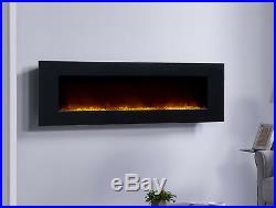 Wall Mount Electric Fireplace Large 60 inch Remote Color Changing Flame Heater