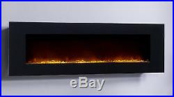 Wall Mount Electric Fireplace Large 60 inch Remote Color Changing Flame Heater