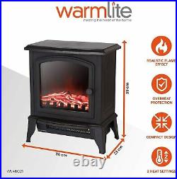 Warmlite Mable Electric Compact Stove Fire with Adjustable Thermostat