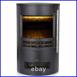 Warmlite WL46022 Elmswell Electric Curved Contemporary Freestanding Stove Fire