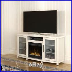 White Electric Fireplace Up to 65 TV Stand Heater Mantle Entertainment Center