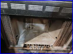 Wood burning fireplace insert with blowers