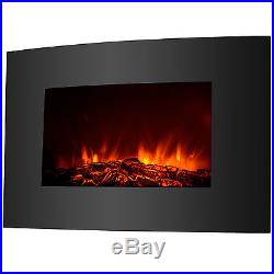 XL Large 1500W 35x22 Electric Fireplace Wall Mount Heater with Remote Adjustable