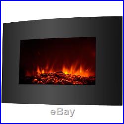 XL Large 33x22 1500W Electric Fireplace Wall Mount Heater Remote Adjustable