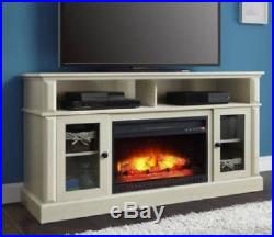 XL Media Electric Fireplace Console Wood Panel 70''TV Stand Ceter Remote Control