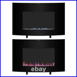 Zokop 1400W 35 Electric Warm Fireplace Wall Mounted Freestand Heater Flame 2020